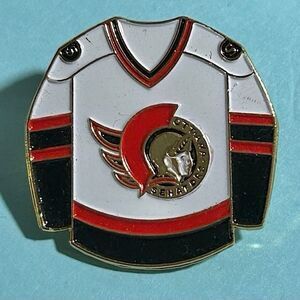 Ottawa Senators Hockey NHL White Jersey Lapel Hat Pin